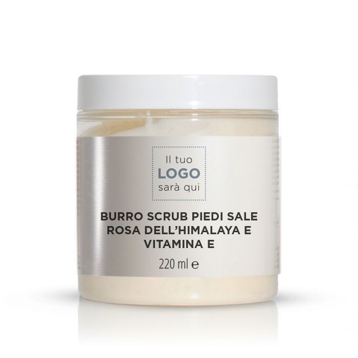 Burro Scrub Piedi Sale Rosa dell'Himalaya e Vitamina - 220 ml